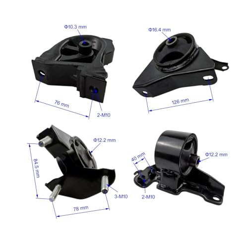 Engine Motor and Transmission Mount Set Compatible with Corolla and Prizm - size: 1993-1997 Corolla 1.6L 1.8L Manual
