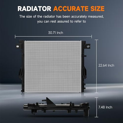 OCPTY CU2957 Engine Coolant Radiator Fit for 2007-2018 for Jeep Wrangler