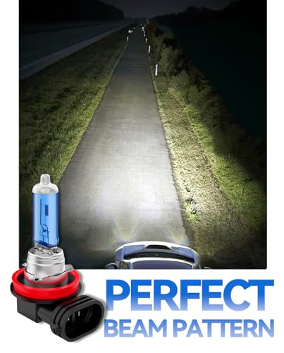 H11 Headlight Bulb H11 Halogen Bulbs No Flashing 12V 55W 5000K Xenon White, 2 Pack - color: White 5000K, size: H11 H8 H9