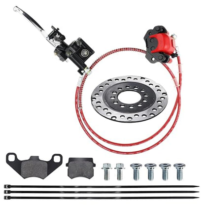 PRO BAT Mini ATV Hydraulic Disc Brake Kit - color: Red