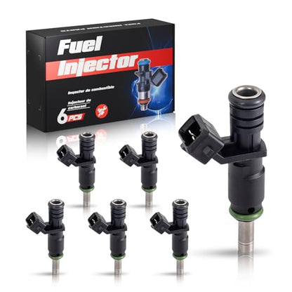ENA Fuel Injector for FJ748 8001725N 13537531634 01G716B Set of 6 Compatible with BMW 125i 128i 323i 325i 325xi 328i xDrive 328xi 330Ci 330i 330xi 525i 525xi 528i 530xi X1 X3 X5 Z4 L6 3.0L 2008-2013