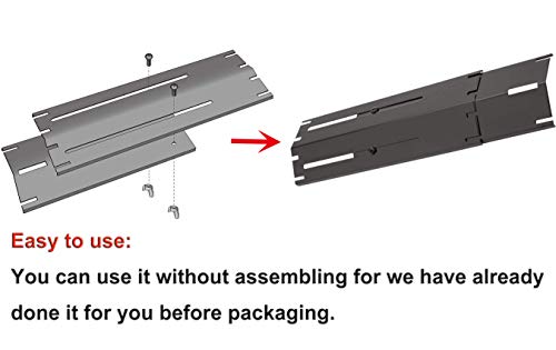 DELSbbq Adjustable Gas Grill Heat Plates Shield Replacement 4-Pack, 13-21" - size: Pack of 4