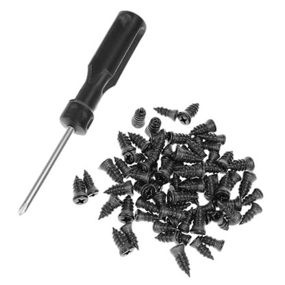 QWORK 70PCS Tire Repair Rubber Nails Kit with Screwdriver – Quick Vacuum Tubeless Tire Plug Set for Car, Motorcycle, SUV & ATV – Emergency Flat Tire Patch Screws (35S + 35L)