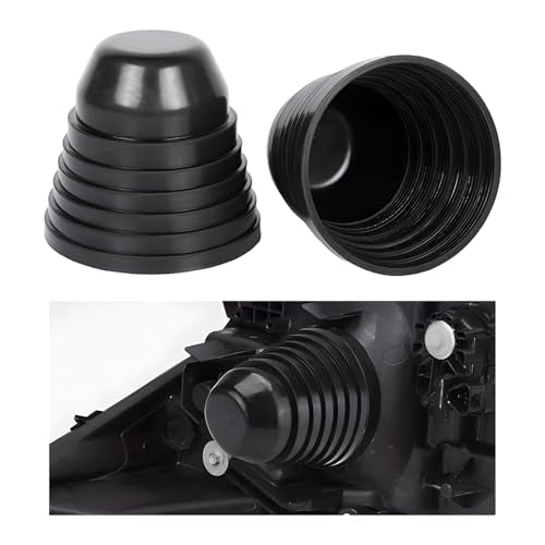 2 PCS Car Headlight Dust Covers, 100mm 4" Headlight Housing Cap Vehicle Forward Light Cover, Dustproof Flexible Rubber Sealed Headlamp Cap, Waterproof Car Front Lamp Cover (2 PCS) - color: 2 PCS