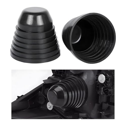 2 PCS Car Headlight Dust Covers, 100mm 4" Headlight Housing Cap Vehicle Forward Light Cover, Dustproof Flexible Rubber Sealed Headlamp Cap, Waterproof Car Front Lamp Cover (2 PCS) - color: 2 PCS