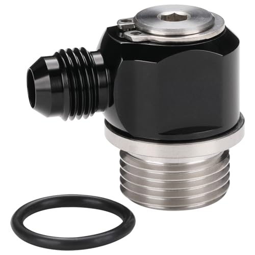 6AN Male Flare Banjo to 10AN -10 ORB Stainless Steel Banjo Bolt Assembly Fitting Adapter Black - size: 6AN to -10 ORB