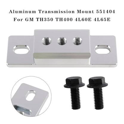 Bruce & Shark Aluminum Transmission Mount 551404 Fit for GM TH350 TH400 700R4 T56, 4L60E 4L65E 4L70E 4L80E 4L85E, 6L80E 6L90E, TR6060 2004R Powerglide Muncie 4 Speed