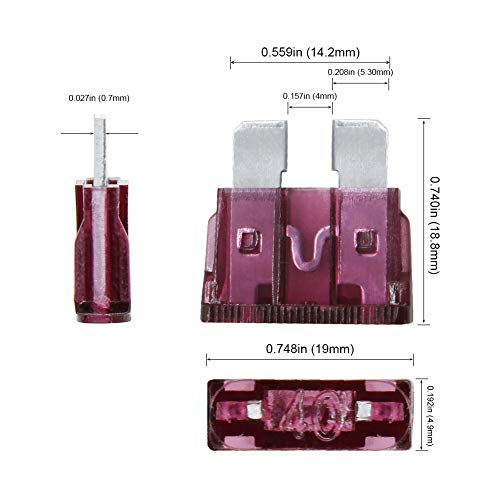 AHL 100PCS Standard Fuses Kit(5A 7.5A 10A 15A 20A 25A 30A 35A 40A 50A),Car Fuses Assortment Kit,Standard Blade Fuses Automotive for Car, RV, Boat,Truck, Marine, Motorcycle, Auto, ATV Fuse - size: Standard 100pcs