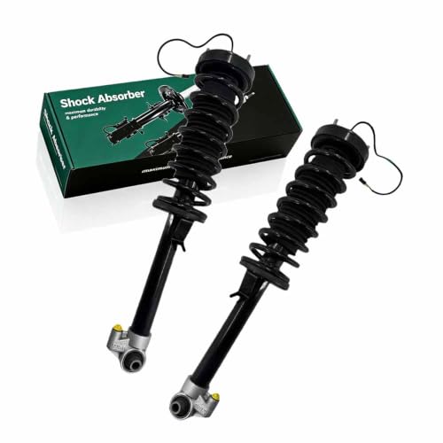 Pair Rear Shock Struts Spring Assys With EDC for BMW 740iL, 750iL