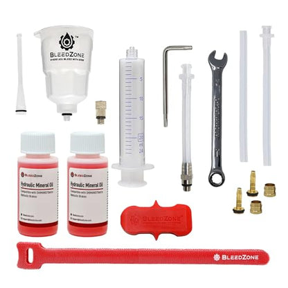 BleedZone Tektro Brake Bleed Kit with 120ml Mineral Oil for TRP Brakes