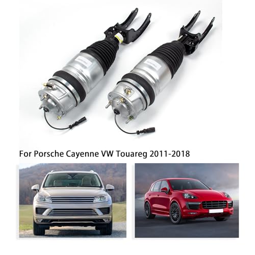 2 PCS Front Complete Struts Assembly Shock Absorbers Air Suspension Compatible with 2011-2018 Porsche Cayenne VW Touareg, Replacement Struts Shocks Assembly for 7P6616039N, 7P6616039N - size: F396