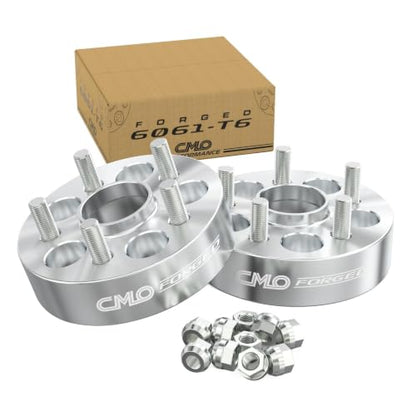 CMO 38mm (1.5") 5x120 Wheel Spacers 66.9mm M14x1.5 Studs 2PCS Hubcentric - color: Silver, size: 38mm (2pc)