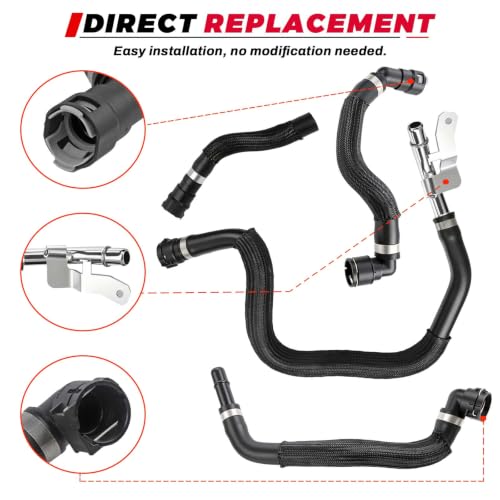 HVAC Heater Supply Return Hose Kit Fit For Jeep Chrysler 200 Cherokee 2.4L