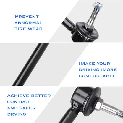 K80273 K80274 Sway Bar Link - Front Stabilizer end Link Compatible with 2000-2004 Ford Excursion丨2000-2004 Ford F250 F350 F450 F550 - size: K80273 K80274