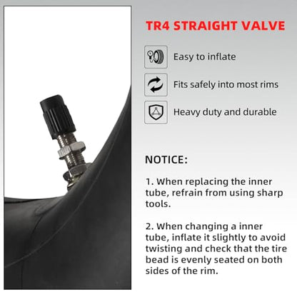 AR-PRO 3.50/4.10-18 Dirt Bike Inner Tubes with TR4 Straight Valve, Universal Heavy Duty 100/90-18" 100/100-18" 110/80-18" 110/90-18" Off-Road Motorcycle Tube and More (2-Pack) - size: 3.50/4.10-18", TR4 Valve
