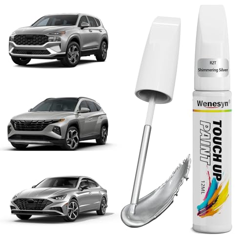 R2T Shimmering Silver Touch Up Paint Compatible with Hyundai Cars - color: R2T Shimmering Silver