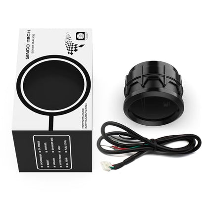 12V/24V Universal 2" 52mm Fuel Level Gauge Auto Car Meter White LED Light (Fuel Gauge)