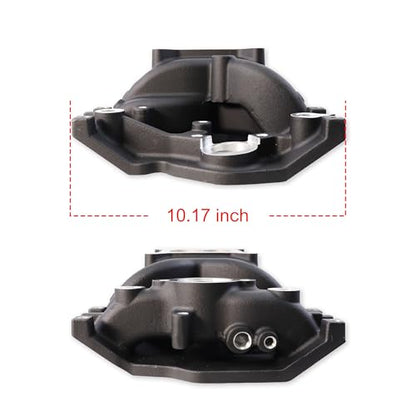 7516 52028 Air Gap Vortec Intake Manifold for SBC 350 V8 Black - size: B-2028 Black