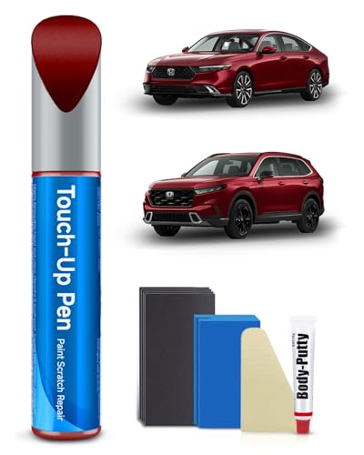 R-569M Radiant Red Metallic Touch Up Paint Kit Compatible with Honda Exact Match Car Scratch Repair Touch Up Paint Kit - color: Radiant Red Metallic(R-569M) compatible with Odyssey-models/Accord/CR-V/Insight/Ridgeline