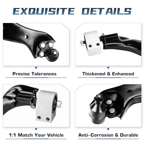 Front Lower Control Arm with Ball Joint for Chevy Equinox 2010-2017, for GMC Terrain 2010 2011 2012 2013 2014 2015 2016 2017 + Stabilizer Sway Bar End Suspension Kit K750188 K750189 4PCS