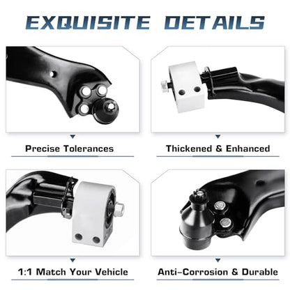 Front Lower Control Arm with Ball Joint for Chevy Equinox 2010-2017, for GMC Terrain 2010 2011 2012 2013 2014 2015 2016 2017 + Stabilizer Sway Bar End Suspension Kit K750188 K750189 4PCS