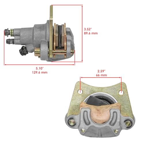 Caltric Rear Brake Caliper with Pads Compatible with Polaris Sportsman 700 2002 2003 2004 2005 2006