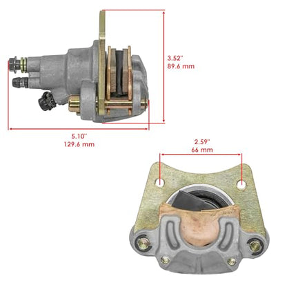 Caltric Rear Brake Caliper with Pads Compatible with Polaris Sportsman 700 2002 2003 2004 2005 2006