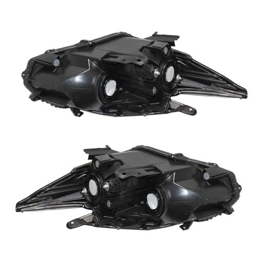Headlight Assembly Fit for 2012-2015 Toyota Prius,Halogen Headlamp Replacement Driver Passenger Side Chrome Housing Amber Reflector Clear Lens TO2518134 TO2519134
