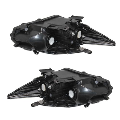 Headlight Assembly Fit for 2012-2015 Toyota Prius,Halogen Headlamp Replacement Driver Passenger Side Chrome Housing Amber Reflector Clear Lens TO2518134 TO2519134