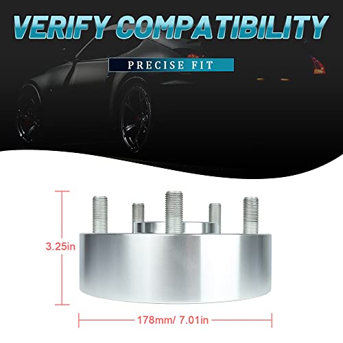 IRONTEK 2in 5x139.7mm Wheel Spacers (2", 77.8mm Hub Bore, M14X1.5 Studs) 5x5.5 to 5x5.5 Hubcentric Spacers Adapter 50mm FITS 2012-2020 for Ram 1500 [Silver 4 PCS] - size: 5x5.5-50mm