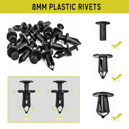 Xislet 45PCS Universal Engine Under Cover Splash Shield Guard Body Bolts - size: 45PCS
