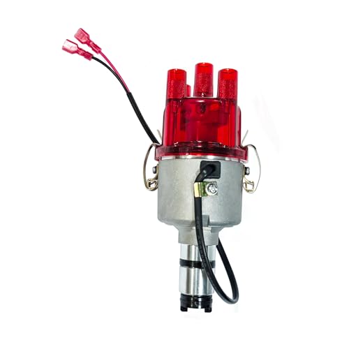 009 Chrome Centrifugal Distributor Fits for VW Bug Buggy Ghia Bus, Replaces 9230081094 - Electronic Ignition Replacement Part - color: 4# Red 009 0231178009EL