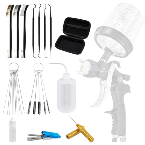 GATTLELIC HVLP Spray Gun Kit with 10pcs 600cc Mixing Cup and Lids (Clean Kit) - color: Clean Kit