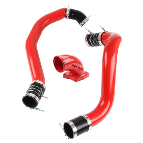 DOCAS Turbo Intercooler Pipe Kit and Intake Elbow, Red - color: Pipes & Elbow - Red