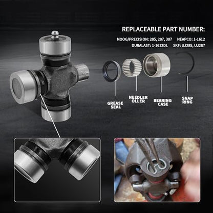 Driveshaft Universal Joints 5-1510X Compatible with 1990-2004 Toyota 4Runner 2WD, Greasable U joint 1.142"x2.047"