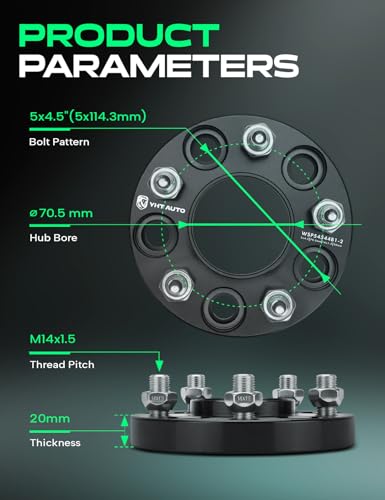 YHTAUTO 5x4.5/5x114.3 Hub Centric Wheel Spacers 20 mm for Ford - size: 20 MM Thickness, style: 2 PCS