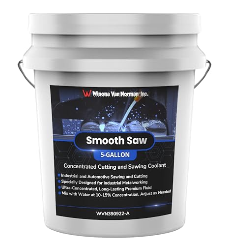 Winona Van Norman Smooth Saw: General Purpose Concentrated Cutting and Sawing Coolant, Advanced Synthetic Fluid for Metalworking (5 Gallons) - size: 5 Gallons