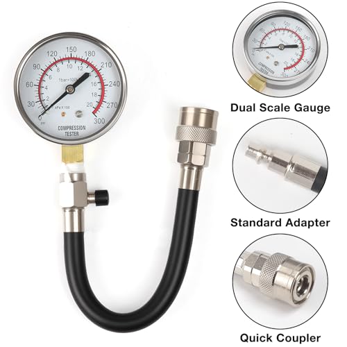 Petrol Compression Test Kit, Engine Compression Tester,2-3/4