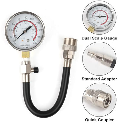 Petrol Compression Test Kit, Engine Compression Tester,2-3/4