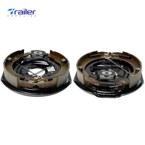 TrailerSupplies 12"x2" Electric Trailer Brake Kit, 4-Pack Self-Adjusting Assemblies for 7,000 lb Axles, Replaces Dexter, 5 Bolt Mount, Fits 15"-17.5" Wheels