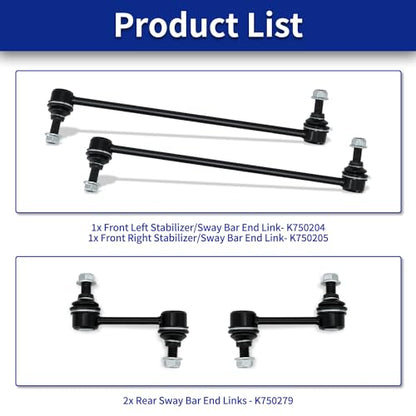 4Pcs Sway Bar Links Fit for 2011-2013 Kia Sorento