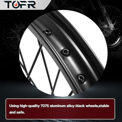 TOFR 21" 18" Wheels Rims for Honda CRF250R 2014-2025 CRF450R 2013-2025 - size: 21" 18" Front Rear