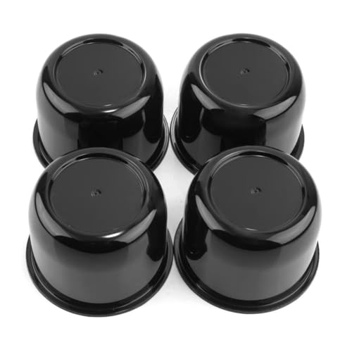 RTrhinotuning 4 Pack 3 inch Wheel Center Caps Plastic Push Through Center Caps Gloss Black Hub Caps for Trailers Trucks RVs - color: Black, size: 3.03" Hub 2.36" H
