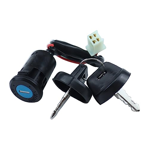 4 Pin Ignition Switch Key Set with Cap for 50cc 70cc 90cc 110cc 125cc 150cc 200cc 250cc TaoTao SUNL Chinese ATV Dirt Bike Electric Scooter