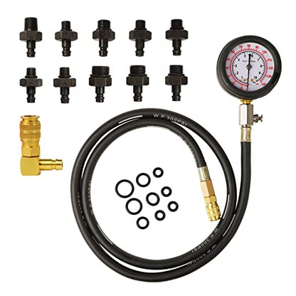 Oil Pressure Tester Tool, Oil Pressure Gauge kit, 0-140 PSI PressureTestDiagnostic Tools, Engine Oil Pressure Tester Tool kit, for car Truck - color: red-1