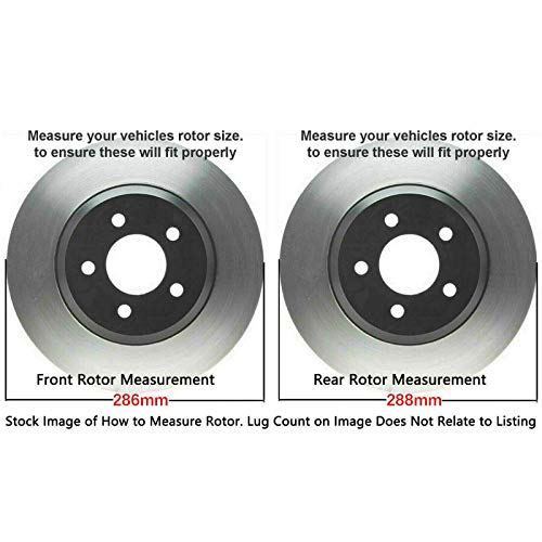 Detroit Axle - 8pc Front and Rear Brake Kit for Volvo S60 V70 S80 XC70 - size: 8PR1200526/kit