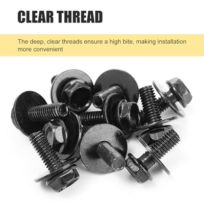 100 PCS Car Body Fender Bumper Splash Guard Fixing Clip, U Clips Rivet Fasteners and Undertray Screws Kit, Universal Auto Body Engine Under Cover Bolts, for Most Cars (Black)