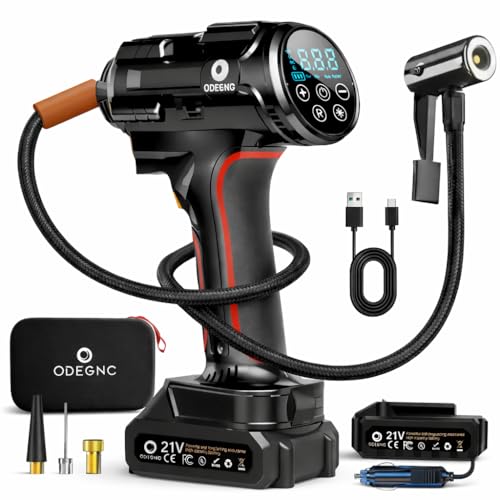 Cordless Air Compressor 160PSI Portable Tire Inflator with 10000mAh Battery & Dual Power System - 2X Faster (35L/min) Auto Shut Off Digital Gauge for Car SUV Truck RV - Black - color: Black