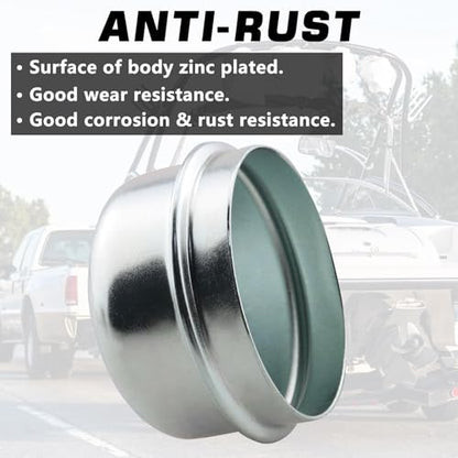 2pcs 1.98'' Trailer Hub Dust Caps for 2000 3500 lb Axle Spindle - color: 1.98'' Caps 2pcs