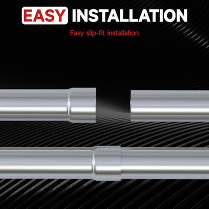 A-KARCK Straight Exhaust Pipe 2.5" OD, Stainless Steel 18" Long Mandrel Exhaust Tube - size: 2.5", style: 18 INCH